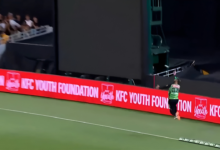 Glenn Maxwell’s incredible boundary catch during the Big Bash League match against Brisbane Heat