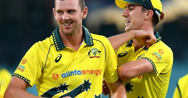 Pat Cummins and Josh Hazlewood leading Australia's bowling attack.