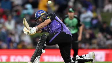 Nikhil Chaudhary batting aggressively during Hurricanes’ innings.