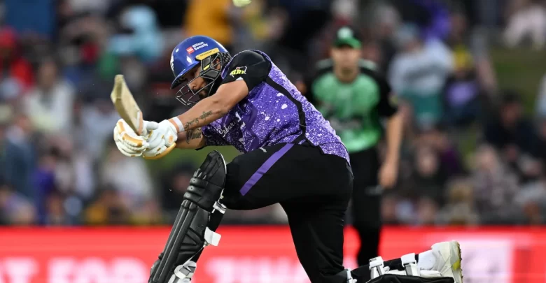 Nikhil Chaudhary batting aggressively during Hurricanes’ innings.