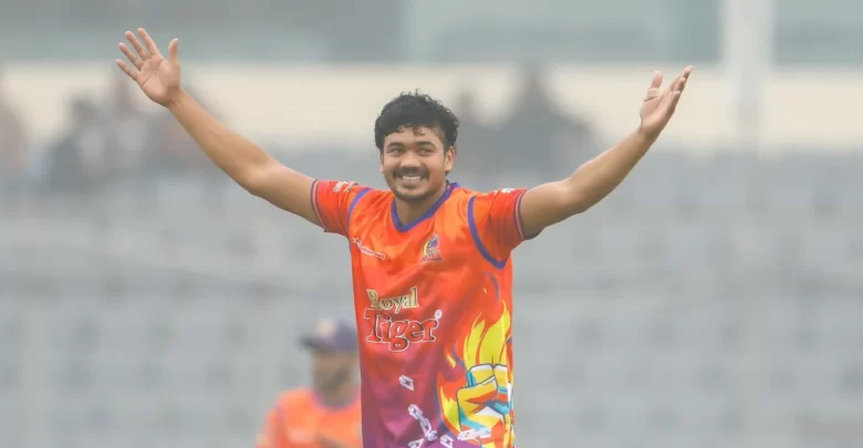 Taskin Ahmed celebrates historic seven-wicket haul in BPL.