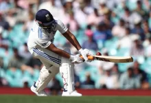 Rishabh Pant unleashes an aggressive shot against Scott Boland in the SCG Test.