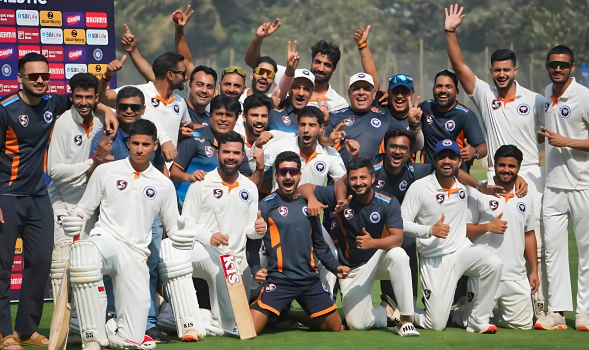 Jammu & Kashmir Players Celebrate a Historic Win Over Mumbai