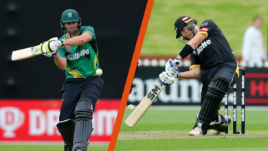 Wellington Firebirds vs Central Stags Super Smash T20 action at Basin Reserve.