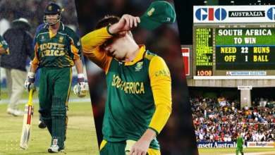 South African cricket team’s unfortunate history with rain-affected ICC matches.