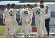 Nathan Lyon celebrates a wicket as Australia dominates Sri Lanka on Day 1 in Galle