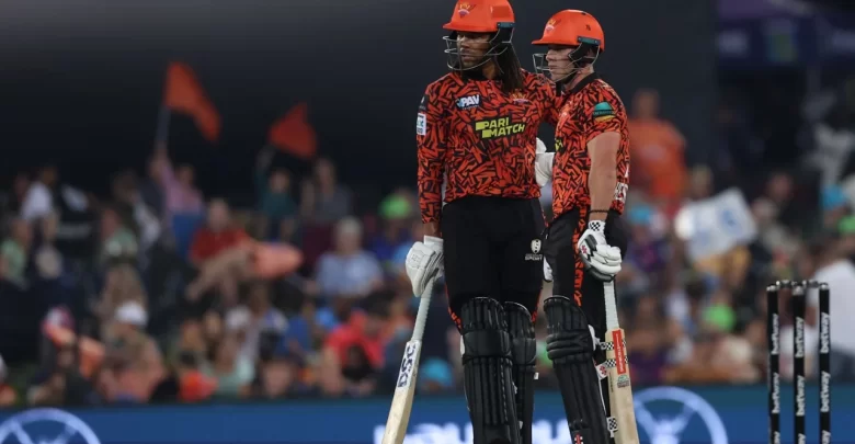 Tony de Zorzi and Jordan Hermann celebrate after guiding Sunrisers Eastern Cape to the SA20 final