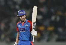 Meg Lanning celebrates Delhi Capitals' victory in WPL 2025.