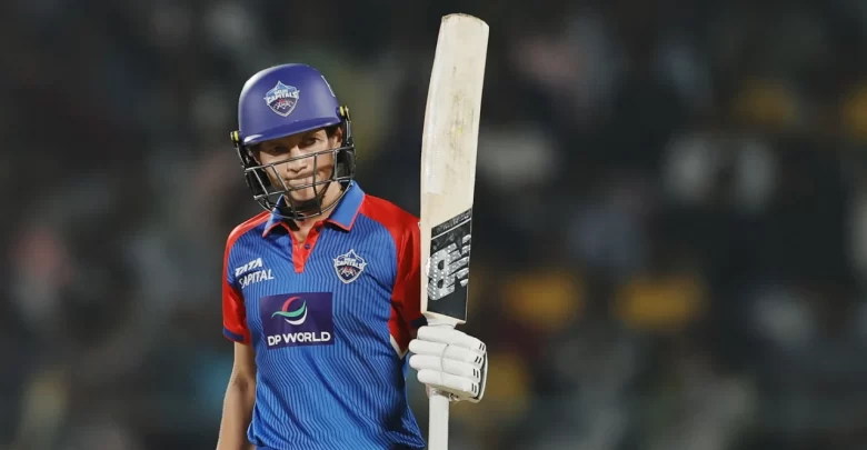 Meg Lanning celebrates Delhi Capitals' victory in WPL 2025.