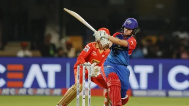 Jess Jonassen celebrates after scoring a match-winning 61* for Delhi Capitals in WPL 2025.