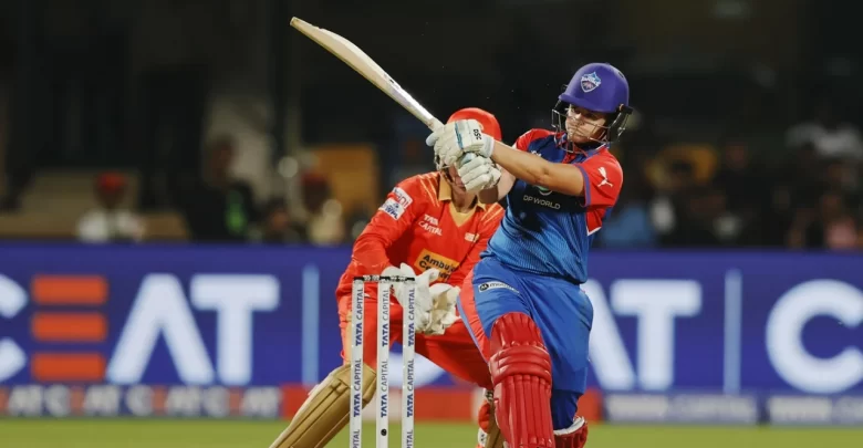 Jess Jonassen celebrates after scoring a match-winning 61* for Delhi Capitals in WPL 2025.