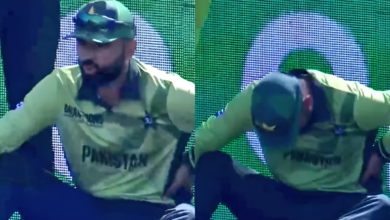 Fakhar Zaman walking off the field after sustaining an injury during the ICC Champions Trophy 2025 opener against New Zealand.