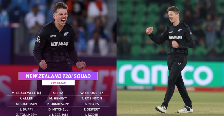 New Zealand’s T20 squad announced for the upcoming series against Pakistan.