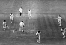 Syed Abid Ali in action during his cricketing career as an all-rounder for India.