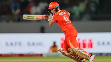 Beth Mooney celebrates her unbeaten 96, leading Gujarat Giants to a dominant total in WPL 2024.