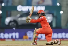 Harleen Deol celebrates her match-winning 70-run knock for Gujarat Giants in WPL 2025.