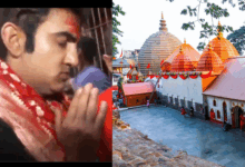 गौतम गंभीर मां कामाख्या मंदिर में पूजा करते हुए