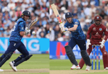 Joe Root and Harry Brook during their dominant batting partnership against West Indies at Edgbaston