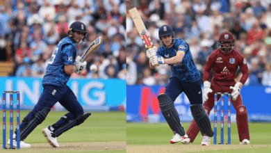 Joe Root and Harry Brook during their dominant batting partnership against West Indies at Edgbaston