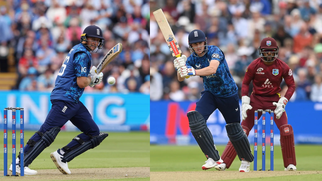 Joe Root and Harry Brook during their dominant batting partnership against West Indies at Edgbaston