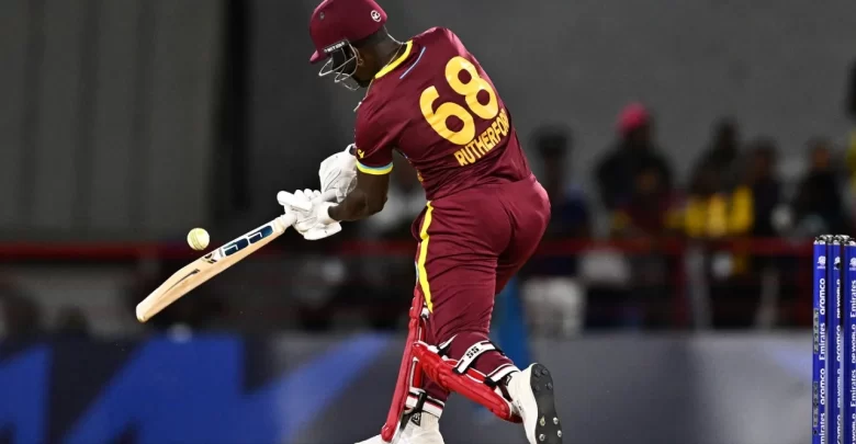 Sherfane Rutherford in Barbados Royals jersey ahead of CPL 2025