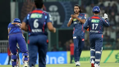 digvesh rathi bowling for lsg during powerplay in ipl 2025