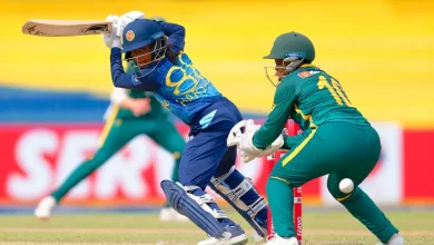 harshitha samarawickrama scores 77 against south africa in tri series 2025