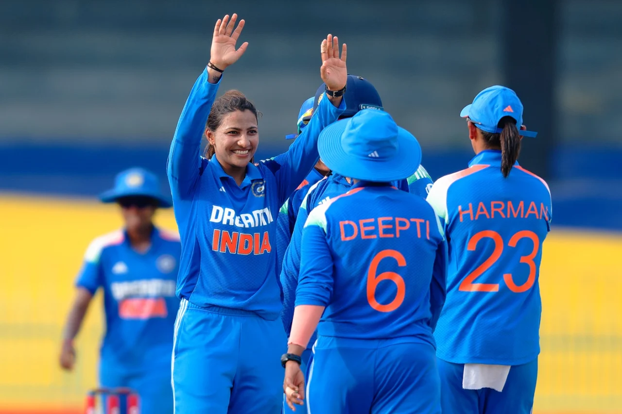 Sneh Rana delivers match-winning four-wicket performance in the tri-series final against Sri Lanka