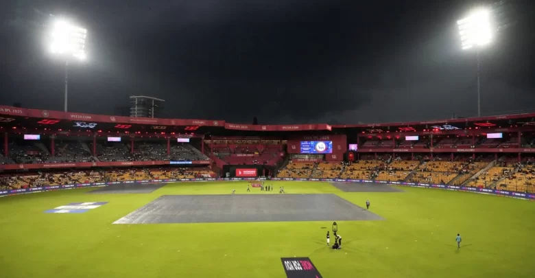 kolkata knight riders knocked out after rain abandoned their ipl 2025 clash against rcb in bengaluru