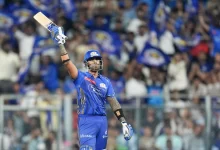 suryakumar yadav celebrates after scoring an unbeaten 73 against delhi capitals in ipl 2025