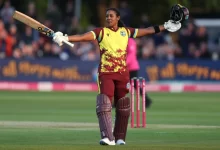 hayley matthews scores unbeaten century against england in 1st t20i 2025