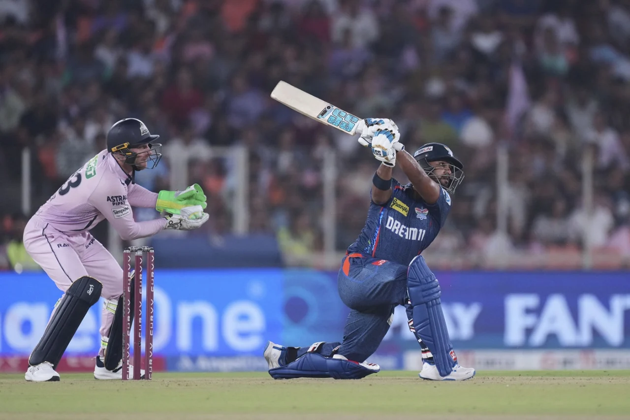 nicholas pooran scores quick fifty against gujarat titans
