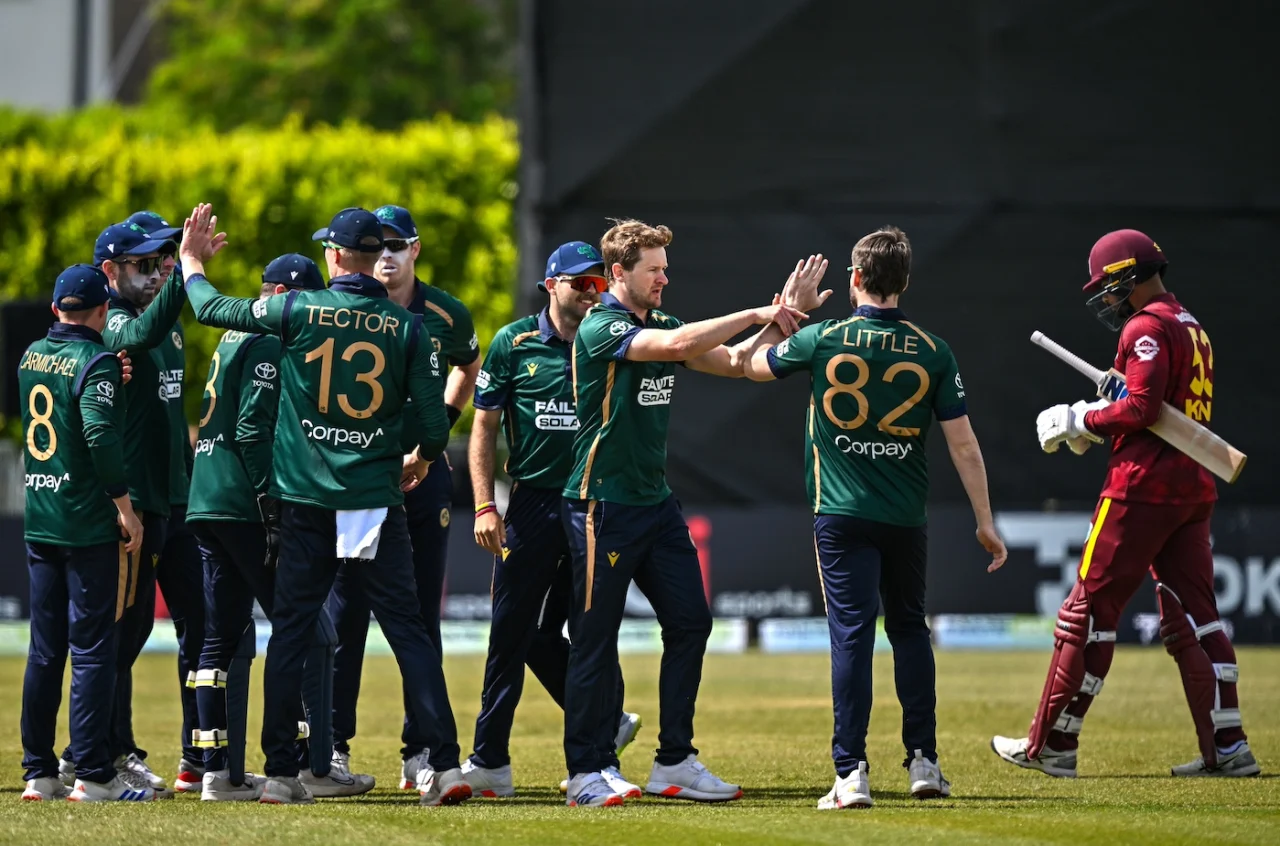 barry mccarthy bowling during ireland odi cricket match 2025