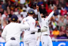 Bashir celebrates after taking nine wickets against Zimbabwe in the Trent Bridge Test 2025