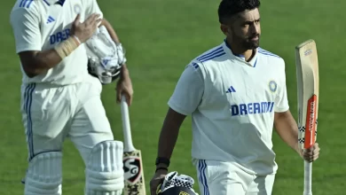 Karun Nair celebrates his unbeaten 186 against England Lions in the first unofficial Test