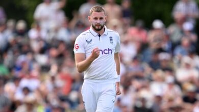 Gus Atkinson suffers hamstring injury during Test match against Zimbabwe in Nottingham