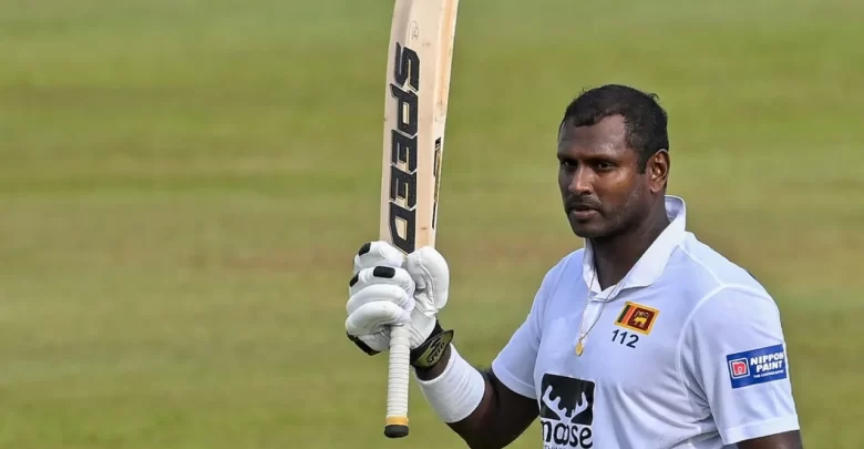 Angelo Mathews walking off the field during his final Test match at Galle in 2025
