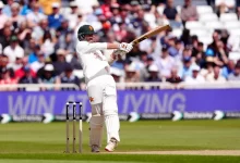 brian bennett hit on helmet by bouncer from kwena maphaka during zim vs sa test