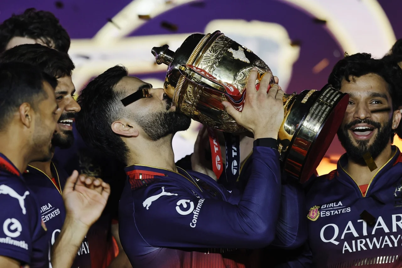 rajat patidar lifts ipl 2025 trophy after leading rcb to historic first championship win