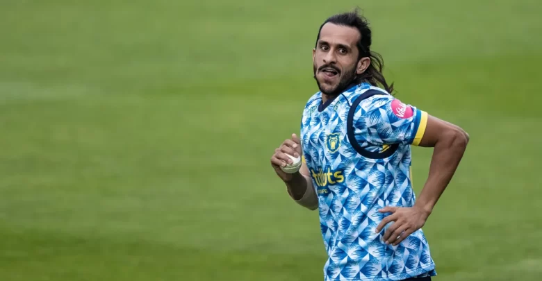 Hasan Ali celebrates six-wicket haul against Derbyshire in T20 Blast 2025