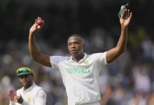 Kagiso Rabada celebrates after claiming a five-wicket haul at Lord’s during WTC Final 2025