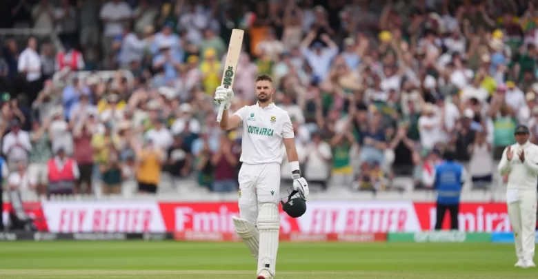 Aiden Markram celebrates his century in WTC 2025 Final at Lord's