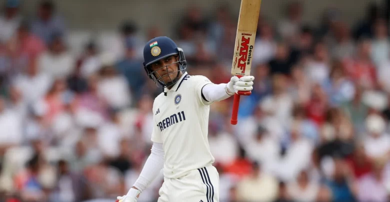 shubman gill celebrates century on test captaincy debut against england