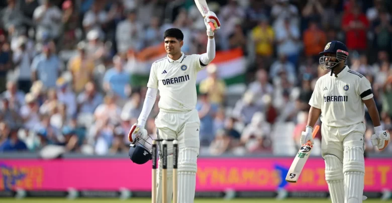 shubman gill celebrates century as test captain against england at headingley