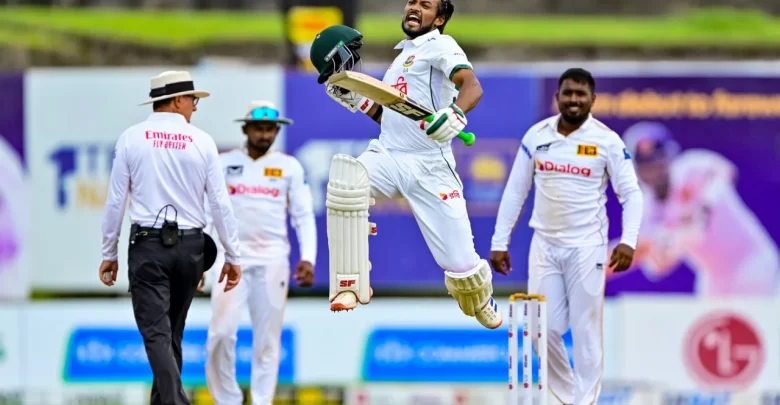 najmul hossain shanto during a test match amid captaincy uncertainty