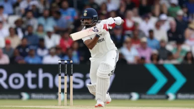 kl rahul batting against england in india’s second innings during leeds test