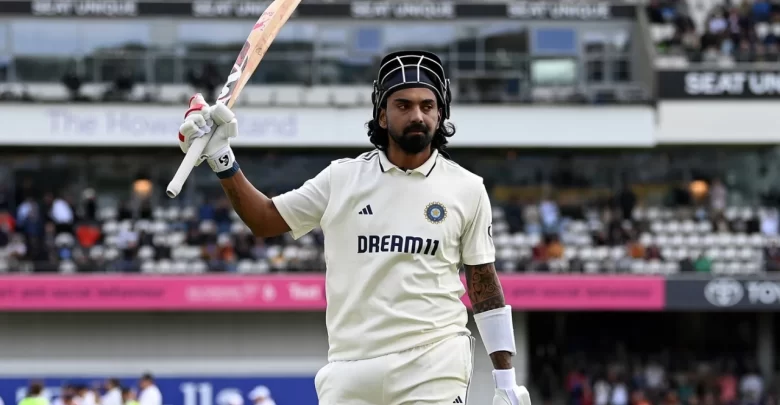 kl rahul celebrates test century at headingley against england