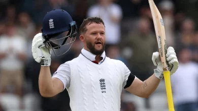 ben duckett celebrates test century against india at headingley