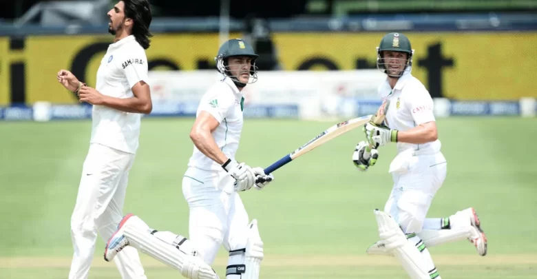 faf du plessis playing a gritty knock against india in johannesburg test