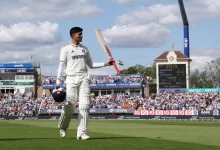 shubman gill celebrates his double century during edgbaston test against england